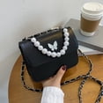thumbnail image 4 of Bolsa Moda PU Crossbody Mujeres Pearl Butterfly Shoulder Satchel (Negro) Ehuebsd Para Estrenar, 4 of 9