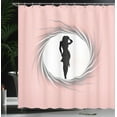 thumbnail image 4 of Ambesonne Fashion Shower Curtain, Hot Lady Pastel, 69"Wx75"L, Black Pink, 4 of 5