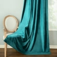 thumbnail image 2 of VOGOL Green Velvet Blackout Curtains, Thermal Insulated Rod Pocket Drapes 60x106 Inches, 2 Panels for Bedroom & Living Room, 2 of 7