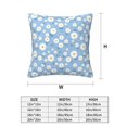 thumbnail image 2 of Throw Pillow Covers, Daisies Flowers Bloom Soft Square Pillow Cases with Invisible Zipper for Couch Bed Sofa, Farmhouse Fall Home Decor 18"x18", 2 of 7