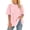Pink, variant on Women Summer T Shirt Short Sleeve Round Neck Casual Loose Top