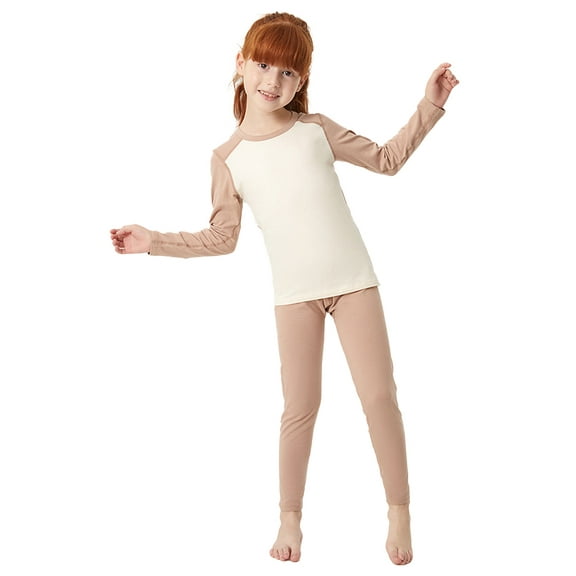 Beautyzll Toddler Girls Thermal Underwear Set Kids Baby Boys Ultra Soft Thick Base Layer Cotton Long Johns Sets 4-12T