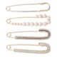 thumbnail image 1 of 4pcs Elegant Pearl Safety Pins for Clothing Decorative Brooch Pin Set for Cardigans Waist Tightener Clips Fashion Accessories, 1 of 4