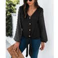 thumbnail image 1 of Suéter de punto para mujer NikouMX cuello en V S M L XL, 1 of 8