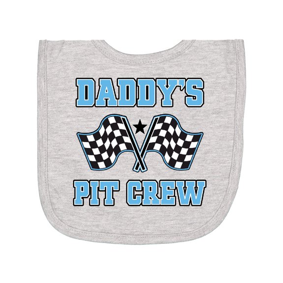 Inktastic Daddys Pit Crew Boys Racing Newborn Bib
