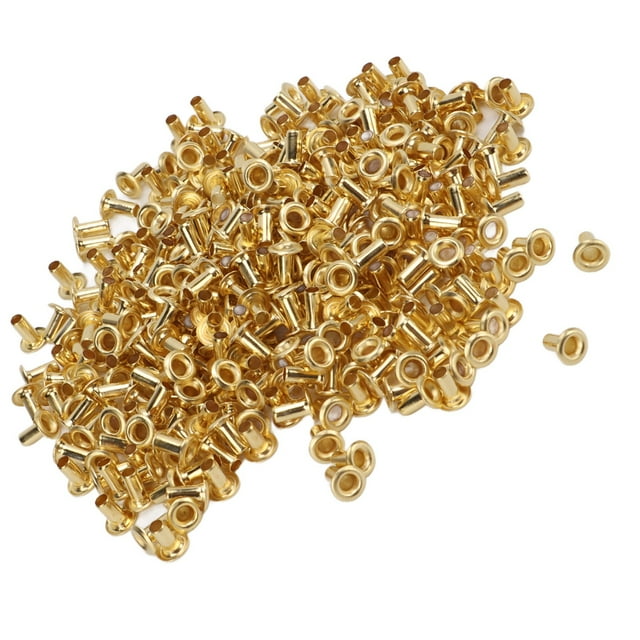 500 PCS Tubular Rivets, Copper Hollow Rivets Assortment Nuts Kit For Daily Living Equipment Mechanical Engineering