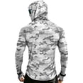 thumbnail image 5 of Nestiefly Men's Camo UPF 50+ Hooded Fishing Shirts Long Sleeve Sun Protection Hoodie, Hiking Running Swimming Rash Guard with Mask 2026 Light Blue 3XL, 5 of 10