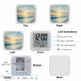 thumbnail image 4 of Ocean Sunrise Coastal Digital Alarm Clock for Bedrooms, Smart LED Alarm Clock with 7 Color Changing Night Light, Summer Beach Abstract Art Silent Wake Up Clocks for Sleep Study Cooking 3.2"x3.2", 4 of 9