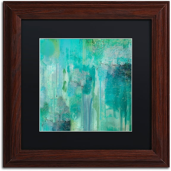 Color Bakery 'Aqua Circumstance II' Black Matted Framed Art