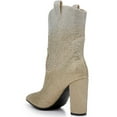 thumbnail image 4 of Danielxdiamond Women's Johnny Guitar Western Boot Snip Toe Gold 10 M  US, 4 of 6