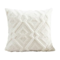 Btomtd 17.7x17.7 in Solid Color Woven Pillow Case Modern Decorative Pillow Cover for Office Sofa Waist Bedside Cushion Cover Pillowcase, White