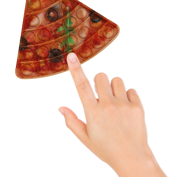 Pizza Impresión Color Empuje Burbuja Dedo Juguete Descompresión Manualidades (Tocino) Ehuebsd libre de BPA