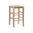 thumbnail image 3 of Linon Ivica 24.4" Backless Counter Stools, Set of 2, Natural with Handwoven Rush Seat, 3 of 10