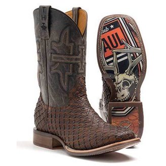 NEW TIN HAUL men\'s land of the free boots in marbled brown vamp Men main image 3