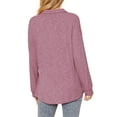 thumbnail image 7 of Xuanfei Women Lapel Collar Button Down Long Sleeve Knit Top, 7 of 7