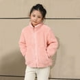 thumbnail image 7 of adviicd Toddler Jacket Girls Varsity Jacket Kids Tweed Letterman Jackets Baseball Outerwear Stripe Trim Contrast Sleeve School Coats (Pink,7-8 Years), 7 of 7