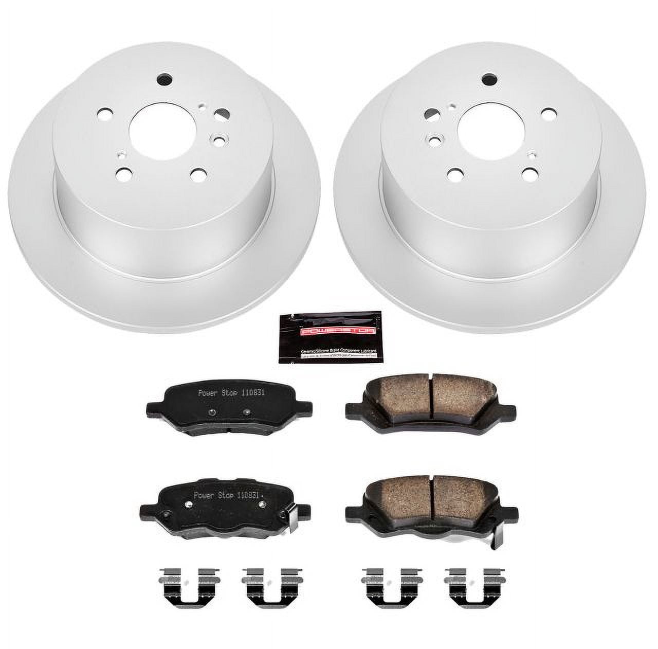PowerStop Rear Geomet Coated Brake Rotor and Pad Kit Fits: TOYOTA Select Models CRK5867