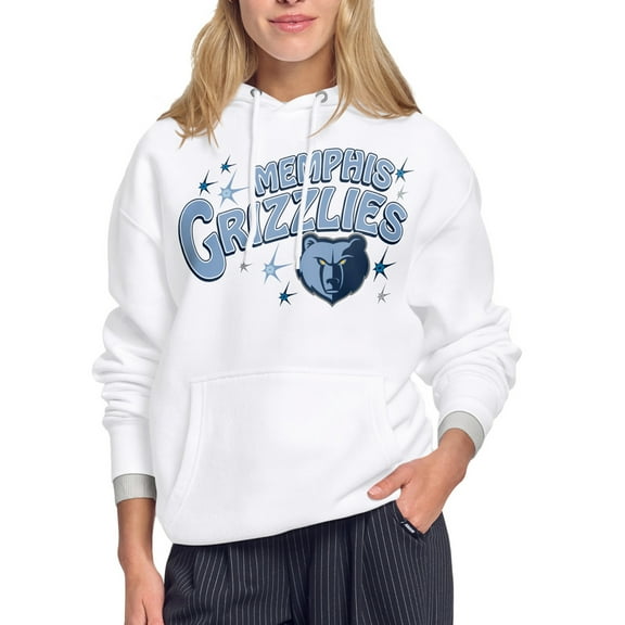 Women's Starter White Memphis Grizzlies Fireworks Fleece Hoodie