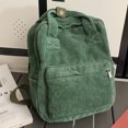 thumbnail image 4 of Bolso de hombro doble para mujer pana suave múltiples bolsillos para adolescentes niñas y niños, 4 of 9