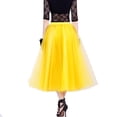 thumbnail image 2 of Long Puffy Tulle Tutu Skirt Ladies Dance Party Stage Halloween Outfits With Detachable Bowknot, 2 of 3