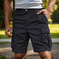 thumbnail image 2 of GrmtClth Cargo Shorts for Men Lightweight Casual Hiking Shorts Relaxed Fit Cargo Shorts Summer Work Shorts with Multi Pockets Black 3XL, 2 of 5