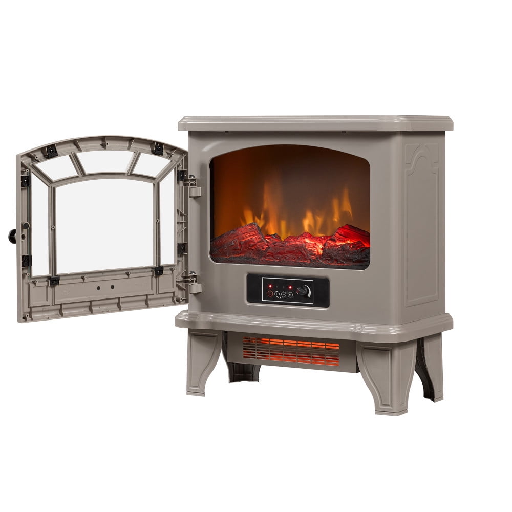 Duraflame 1,000 sq ft Infrared Quartz Electric Fireplace Stove Heater, Cream