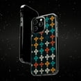 thumbnail image 6 of DistinctInk Hybrid (Acrylic / TPU) Clear Slim Fit Case for Apple iPhone 13 Pro (6.1" Screen) - "Vibrant Alternating Christian Crosses Pattern", 6 of 8