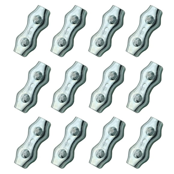JBTONGXM 12 pcs M5 Poly Rope Connectors, Wires Splicer Galvanized Steel Connectors for Electric Fences Wires