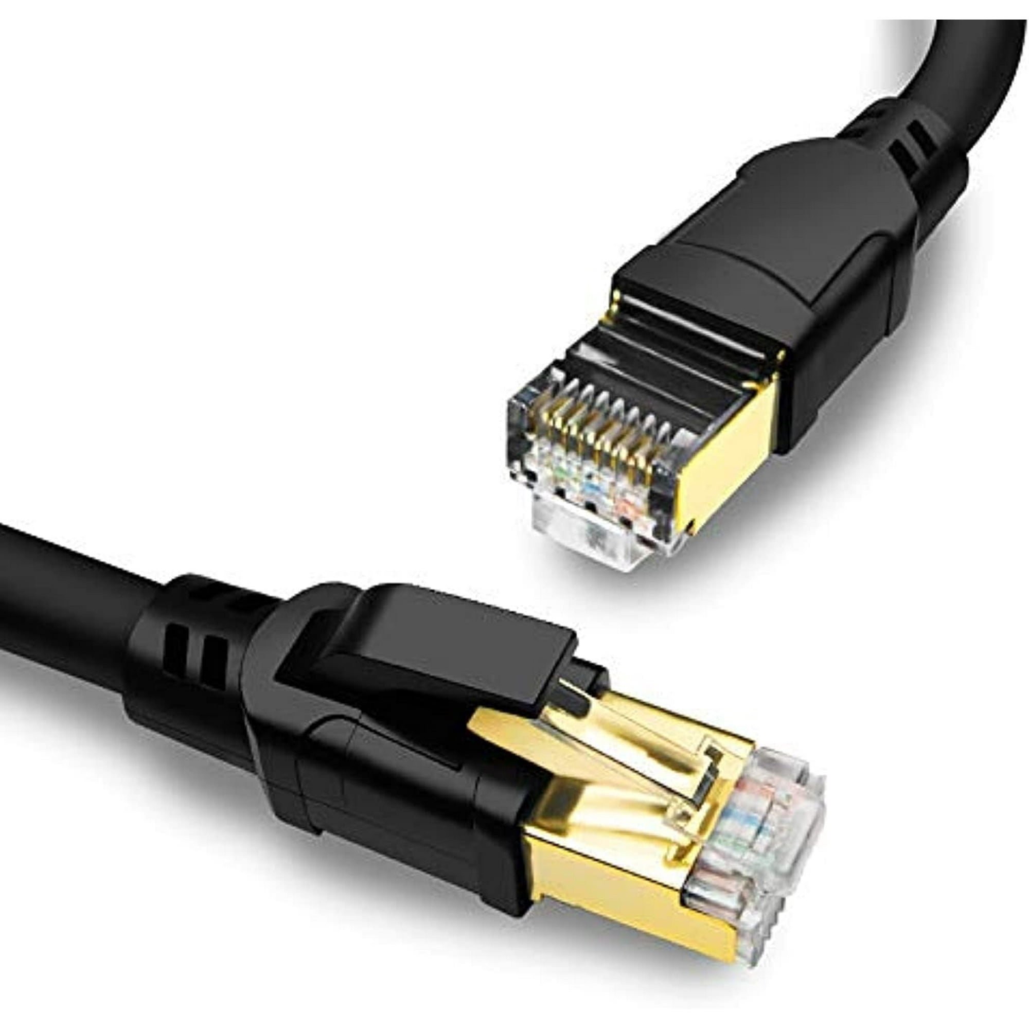 Yauhody CAT8 Ethernet Cable 10FT, High Speed 40Gbps 2000MHz Internet Network LAN 26AWG Shielded Cables with Gold Plated RJ45 Connector for Router, Modem, PC, Switches, Hub, Laptop, Gaming (10ft/3m)