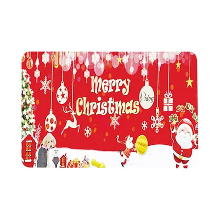 

Leodye Black and Friday Deals Clearance 1Pc Merry Christmas Welcome Doormats Indoor Home Carpets Decor 40X60Cm