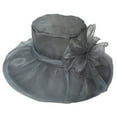 thumbnail image 6 of Mifelio Ken/tucky Derby Hats for Women, Women's Vintage Mesh Hat Floral Shade Holiday Brim Top Hat Fascinators Hats for Women Grey, 6 of 8