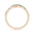 thumbnail image 2 of ANGARA Natural Encrusted Emerald and Diamond Infinity Knot Ring in 14K Rose Gold for Women (Size-1.3mm) | May Birthstone, Birthday, Anniversary, Jewelry Gift for Women | Natural Emerald Ring, 2 of 8