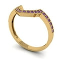 thumbnail image 2 of 0.25 ct Brilliant Round Cut Natural Amethyst 18K Yellow Gold Stackable Band SZ 3.75, 2 of 6