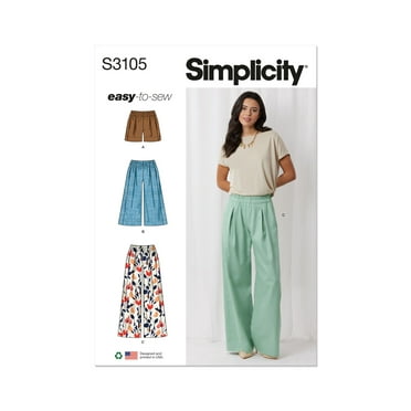 Simplicity Sewing Pattern 3105 - Misses' Shorts and Pants, Size: A (XS-XXL)