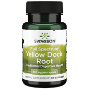 Swanson Full Spectrum Yellow Dock Root 400 mg 60 Capsules