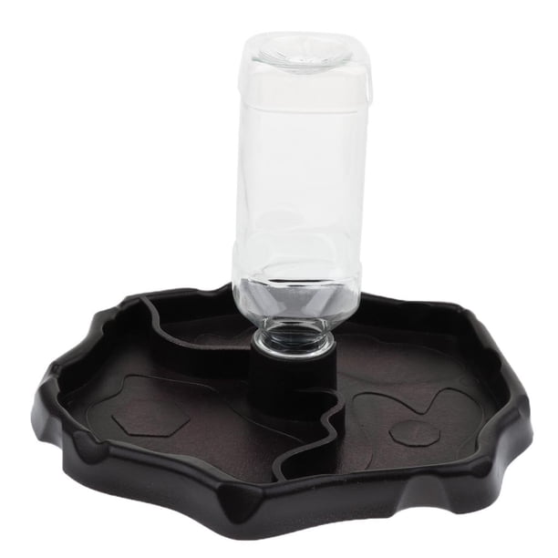 Replantar bebedero alimentador tazón de agua con una botella - bebedero Marrón oscuro