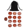 thumbnail image 2 of HealingTiger's Eye Witches Runes Stone Set, Engraved Solomon Symbol, Meditation Divination Reiki Balancing, 5 Pcs, 2 of 8