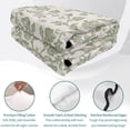 thumbnail image 4 of King Quilt Set 96''x106'', Farmhouse Sage Green Lightweight Summer Bedspread Coverlet Set with 2 Pillow Shams, Vintage Flower Leaf Botanical Breathable All Season Quilt Bedding for Bedroom/Guest Room, 4 of 9