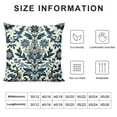 thumbnail image 5 of COMIO Navy Floral Throw Pillow Covers Blue and White Porcelain Pillow Covers Bohemian Home Decor Pillow Case Chinoiserie Square Pillow Covers for Living Room Couch Patio, 5 of 5