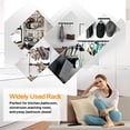 thumbnail image 3 of KAIYING Kitchen Utensil Rack with Removable S Hook for Hanging Pots and Pans, Black Rod Hooks for Mugs, Wall Mounted Kitchen Rail Organizer, Aluminum,(5 Hooks), 3 of 9