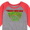 thumbnail image 3 of Teenage Mutant Ninja Turtles: Mutant Mayhem - Movie Logo - Toddler And Youth Raglan Graphic T-Shirt, 3 of 6