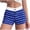 Blue, variant on Women's Pajamas Plus Size Shorts Under $10 Free Shipping Summer Striped Elastic Waist Button High Waist Slim Pajamas Shorts