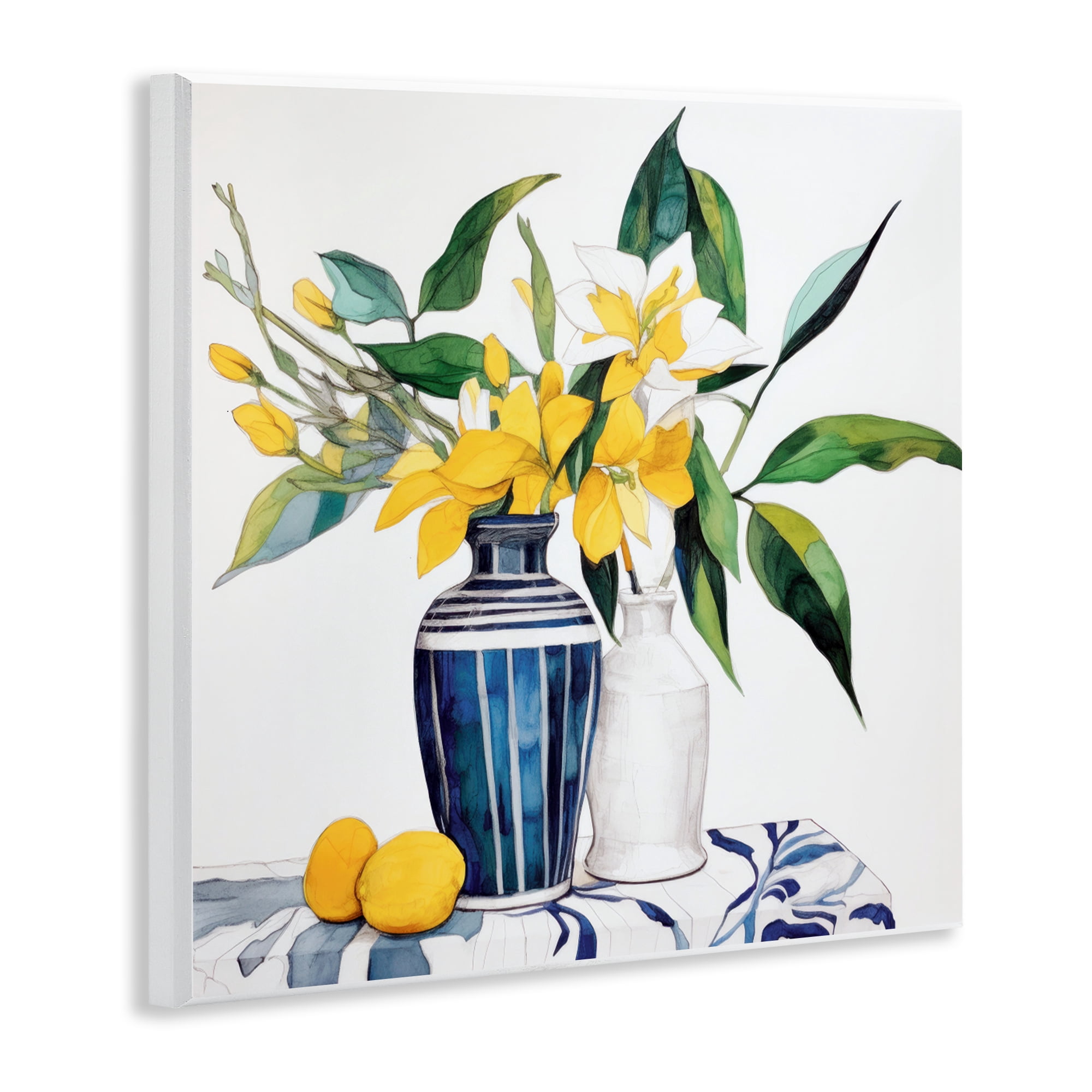 Stupell Industries Lemons And Blooms Table Wall Plaque Art, design by Ray Powers