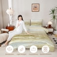 thumbnail image 4 of Manfei Oil Painting Ocean Wave Queen Comforter Set for Kids Boys and Girls, Yellow Coastal Bedding Comforter Set, Gray Reversible 3pcs, 1 Comforter and 2 Pillowcases, 4 of 6