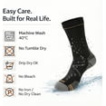 thumbnail image 3 of TOP-EX DryKnit™ Waterproof Crew Socks, Merino Blend, Unisex Outdoor & Work Wear, Black, M, 3 of 5