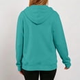thumbnail image 6 of Yeaiivve Maternity Hoodies Jackets for Women Cut Out Sleeve for Easy Breastfeeding Full Zip Up Hooded Sweatshirts Fall Lounge Jackets with Pockets Green,L, 6 of 9