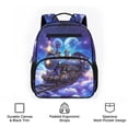thumbnail image 6 of HUIACONG 13.5 Inch Galaxy Steam Train Kids School Backpack Adjustable Padded Shoulder Straps Water Resistant Multi Pocket Scratch Resistant Lightweight Large Capacity Bookbag for Toddler Elementary, 6 of 7