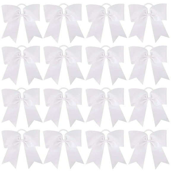 16PCS 8" Large Glitter Cheer Bows