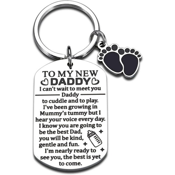 Father's Day Gifts Gifts from Wife First Time Dad Gifts from Wife Gifts from Soon to be Dad Gifts New Dad Keychain Baby Gift Day Gifts Gifts from Soon to be Dad Gifts for Dads to be To My New Dad