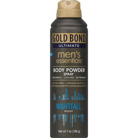 GOLD BOND Ultimate Men's Essentials Body Powder Spray, Nightfall Scent,
